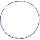 Stainless Steel-Purple-Coated 7-Strand Cable 16" Chain with 14K White Clasp