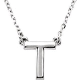 14K Yellow Letter "J" Block Initial 16" Necklace