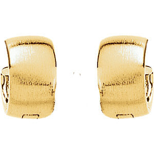 14K Yellow 11.5mm Hinged Earrings