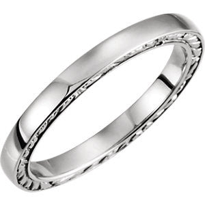 14K White Band Size 5