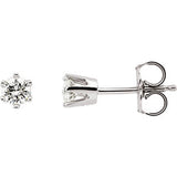 1-4 CTW Diamond Friction Post Stud Earrings