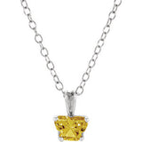 14K Yellow February Birthstone Pendant