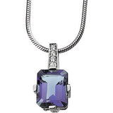 Amethyst & Cubic Zirconia Necklace