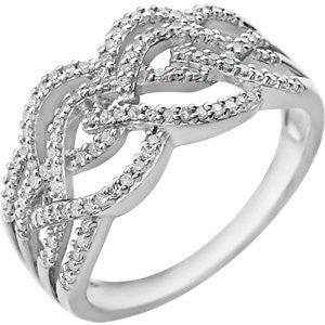 14K White 1-3 CTW Diamond Ring