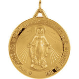 18K Yellow 21.75mm Miraculous Medal