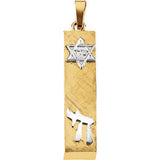 Sterling Silver 28x6mm Mezuzah Pendant