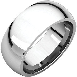 14K White 8mm Comfort Fit Band