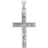 14K Yellow 18x12mm Design Cross Pendant