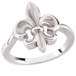 14K Yellow Fleur-de-lis Ring