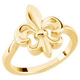 14K Yellow Fleur-de-lis Ring