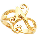 14K White Freeform Ring