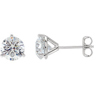 14K White 1 1-2 CTW Diamond Stud Earrings