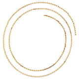 14K Yellow 1.4mm Diamond-Cut Cable 16" Chain