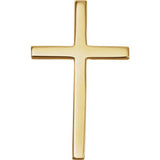 14K White 25.75x15.75mm Cross Pendant