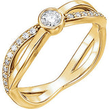 14K White 1/3 CTW Diamond Infinity-Inspired Ring