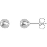 Bright Finish Ball Earrings