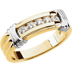 14K Yellow & White 1-2 CTW Diamond Ring