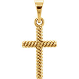 14K Yellow 17.5x11mm Cross Pendant