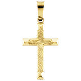 14K Yellow 17x12mm Fancy Cross Pendant