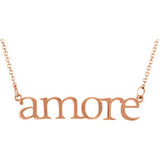 14K Yellow "Amore" 16.25" Necklace