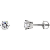 14K Yellow 5.75mm Cubic Zirconia Stud Earrings