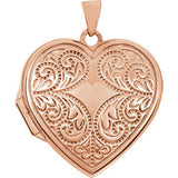 14K Yellow Heart Locket