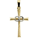 Two-Tone Marriage Cross Pendant