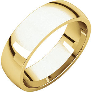 18K Yellow 6mm Light Comfort Fit Band