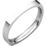 Sterling Silver 4mm Square Comfort Fit Band