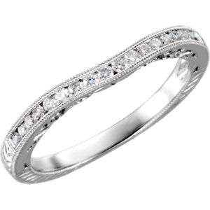 Platinum 1/6 CTW Diamond Band Size 6