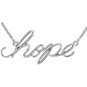 14K Yellow "Hope" 16.45" Necklace