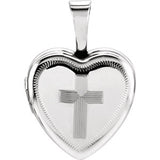 Sterling Silver Locket with Cross