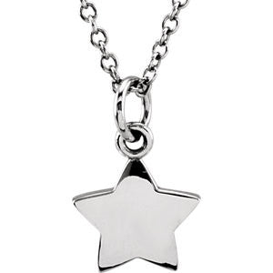 18K Yellow Vermeil Tiny Posh Star 16-18" Necklace