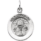 14K Yellow 18.25mm Round Holy Communion Medal