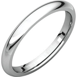 Platinum 2.5mm Comfort Fit Band