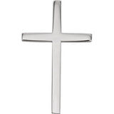 14K White 25.75x15.75mm Cross Pendant