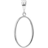 Sterling Silver 30.75x13.25mm Oval Pendant