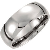 Titanium 6mm Domed Polished Band Size 6