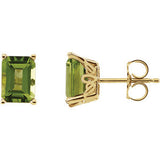 14K Yellow Peridot Earrings