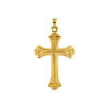 Sterling Silver 26x18mm Fancy Cross Pendant