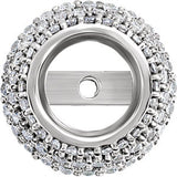 14K White .36 CTW Diamond Pre-set Halo-Style Trim