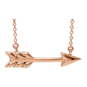 14K Yellow Arrow 16"-18" Necklace