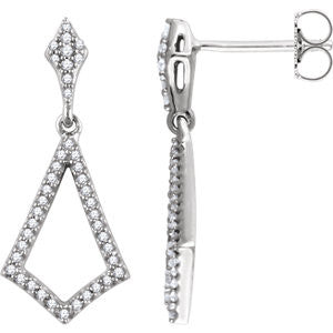 14K White 1-4 CTW Diamond Earrings