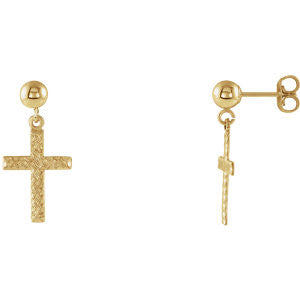 Cross & Ball Earrings