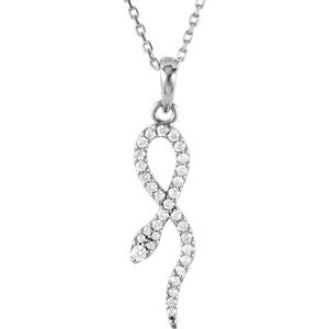 14K White 1/6 CTW Diamond 16" Necklace