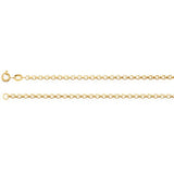 14K Yellow 2mm Rolo 16" Chain