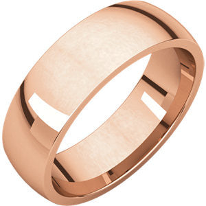 14K Rose 6mm Light Comfort Fit Band