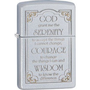 Zippo® Serenity Prayer Satin Chrome&trade; Lighter