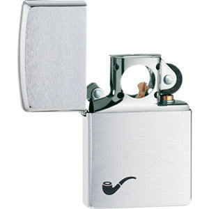 Pipe Brushed Chrome Lighter