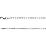 14K White 1.75mm Solid Diamond-Cut Cable 7" Chain